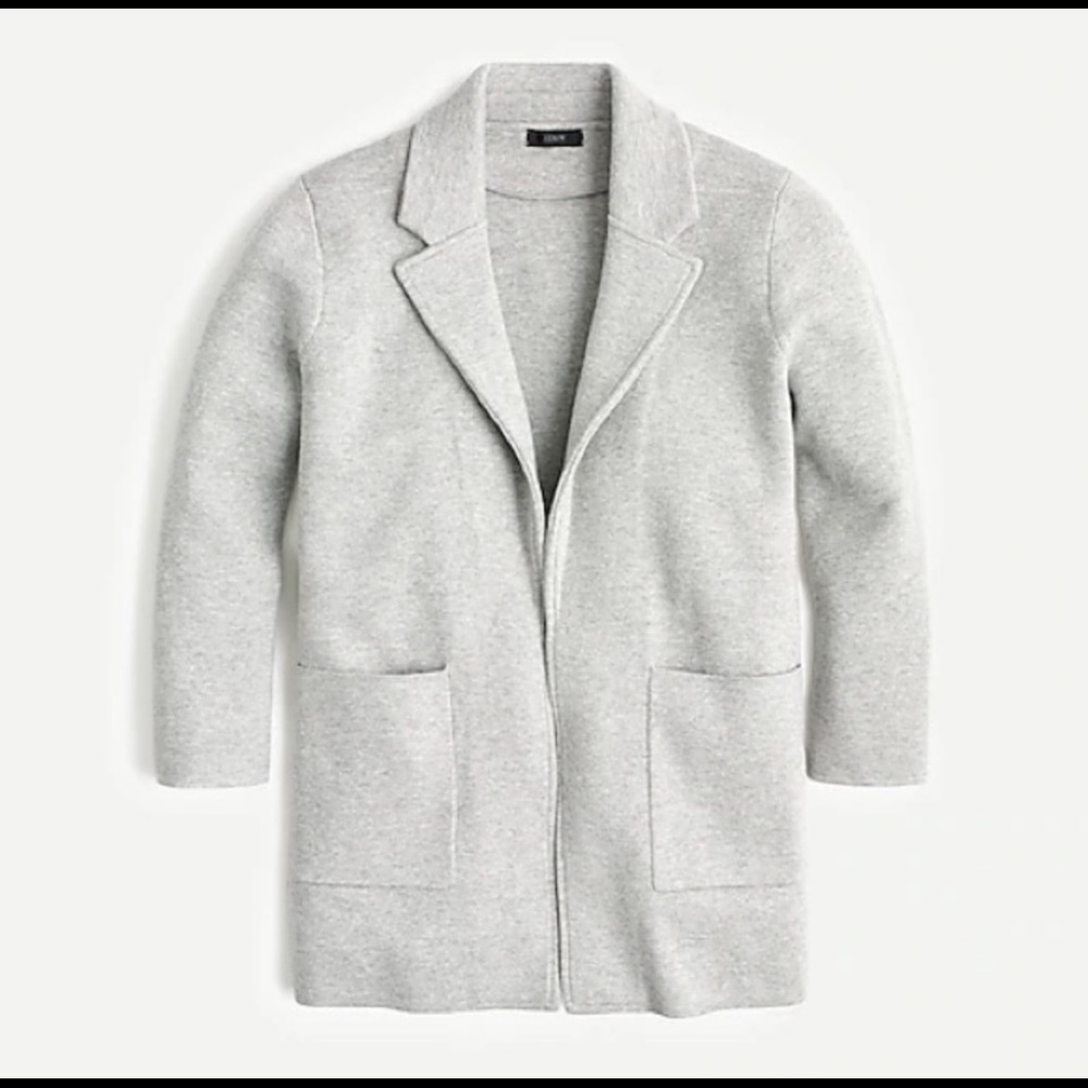 J.Crew Sophie open sweater blazer in gray